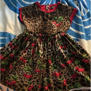 Dolce&gabbana Leopard & Cherry Dress